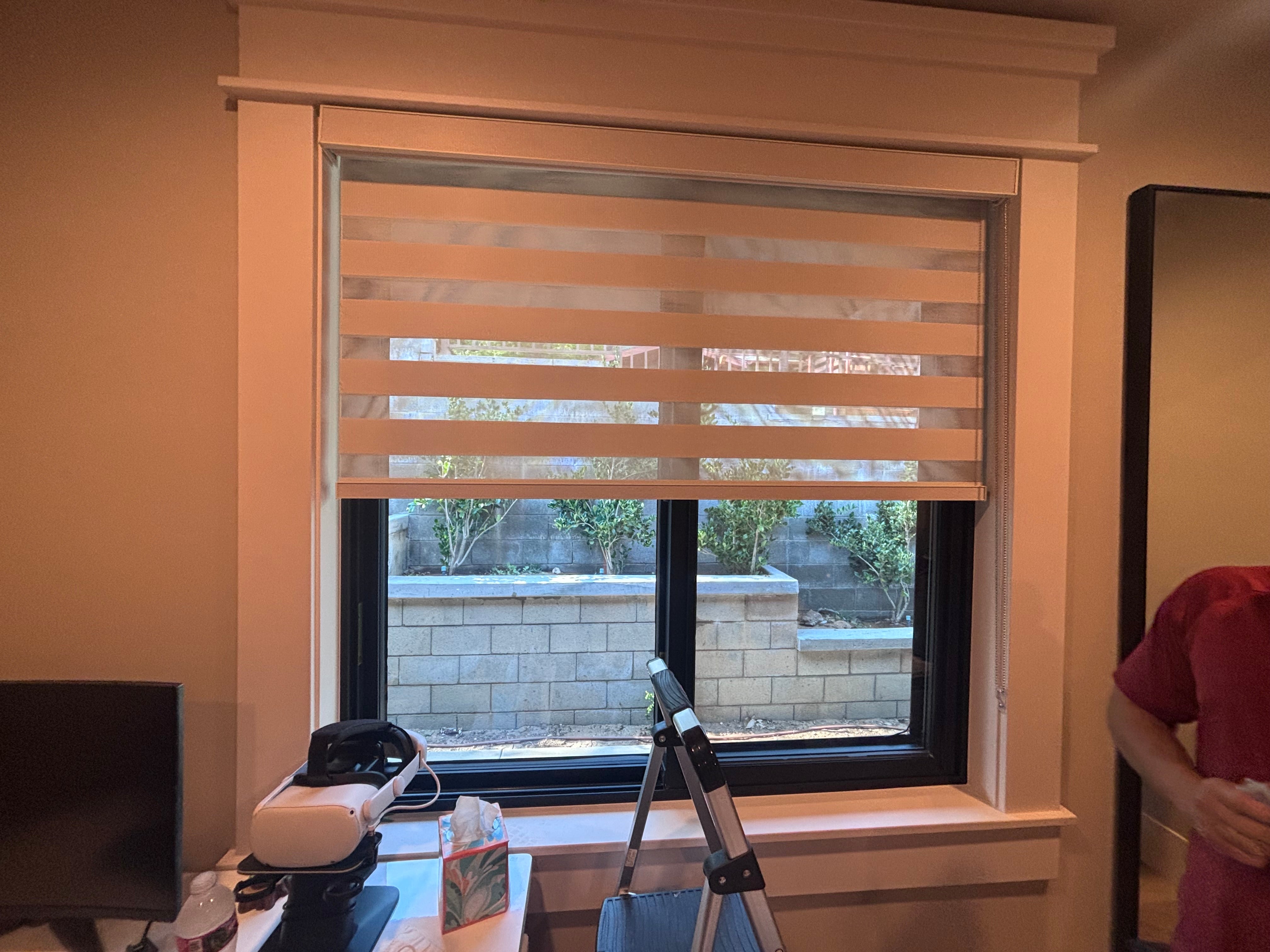Custom Zebra Roller Shades – Light Filtering